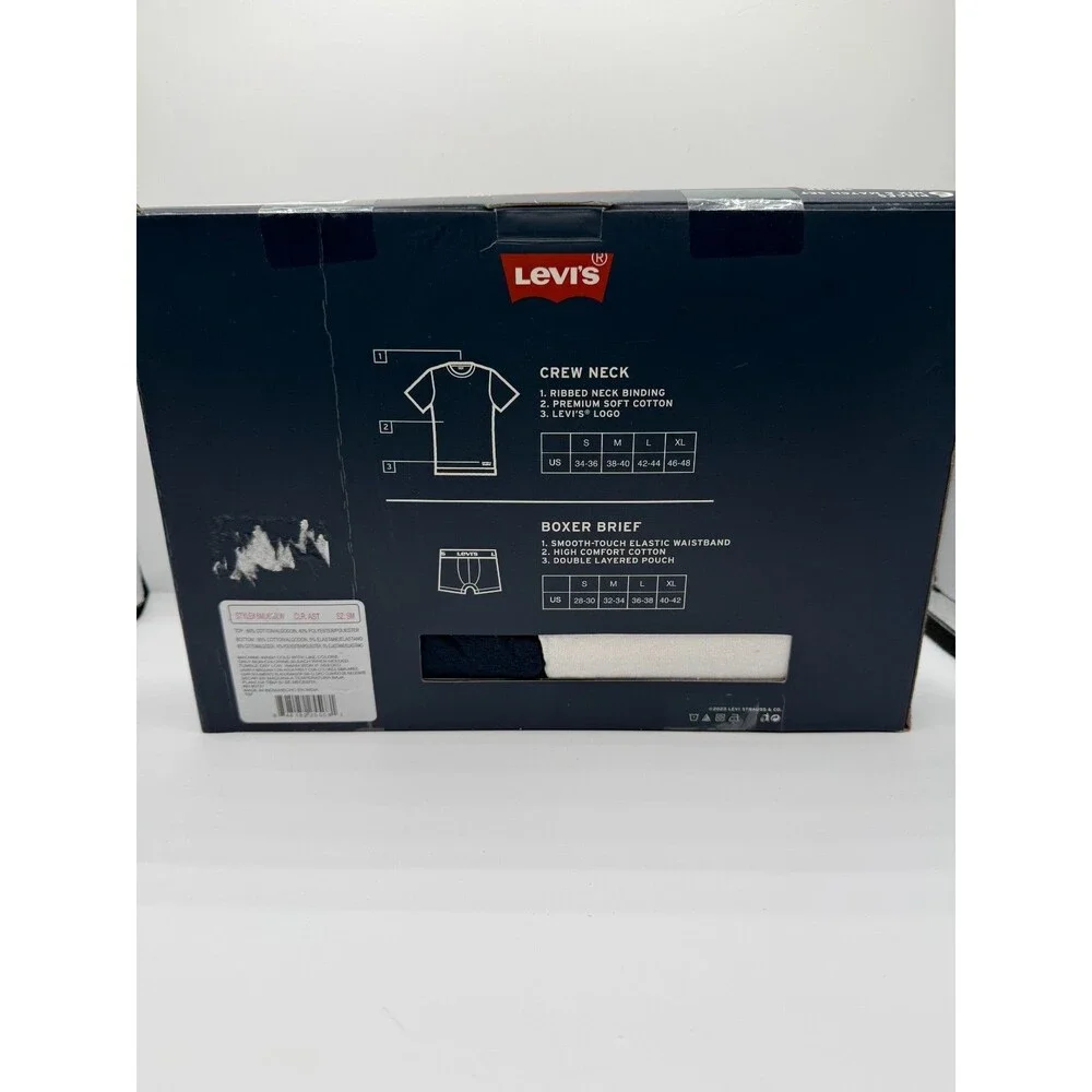 Levi’s T-Shirt & Boxer Briefs Medium 6 Piece Mix & Match Set Crew Neck Levis NEW